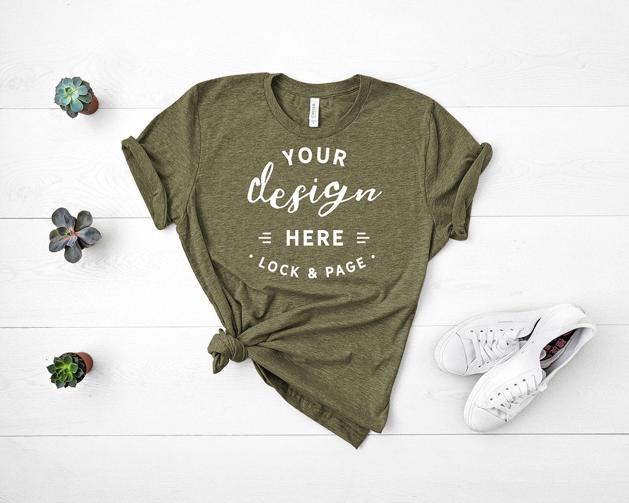 Bella canvas store heather olive