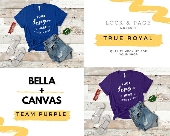 Bella Canvas Bundle Mockups 3001 T Shirt Flat Lay Collection Etsy