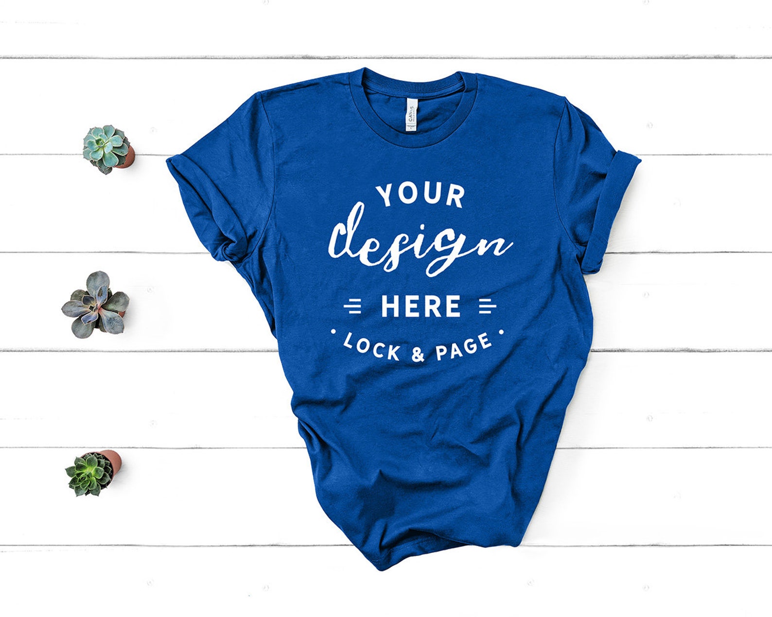 Download Bella Canvas 3001 True Royal Blue Unisex T-Shirt Flat Lay ...