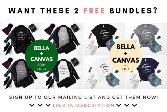 T Shirt Mockup Mega Bundle Fall Autumn Winter Bella Canvas Etsy