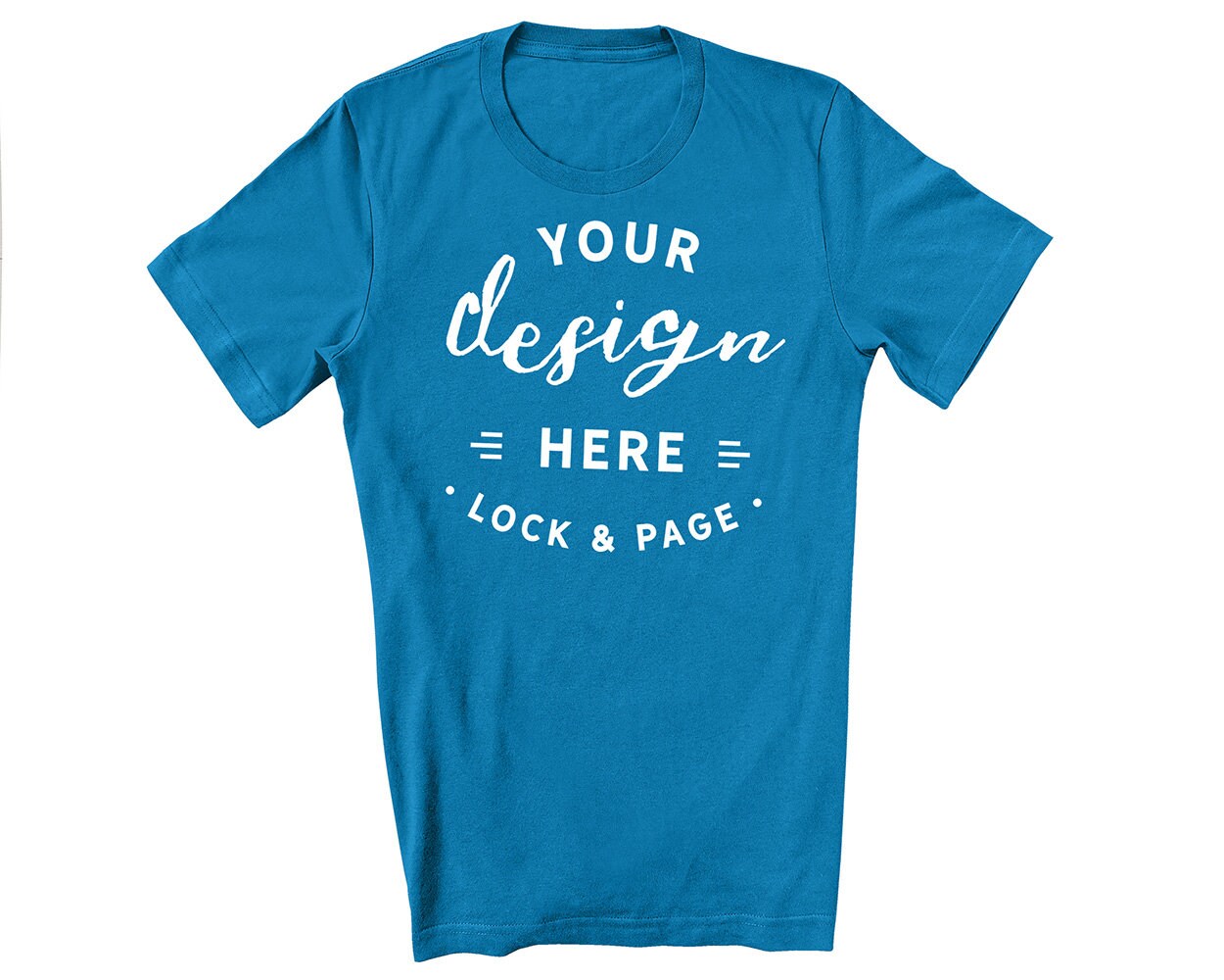 Company PC380 Neon Blue T-shirt Mockup 