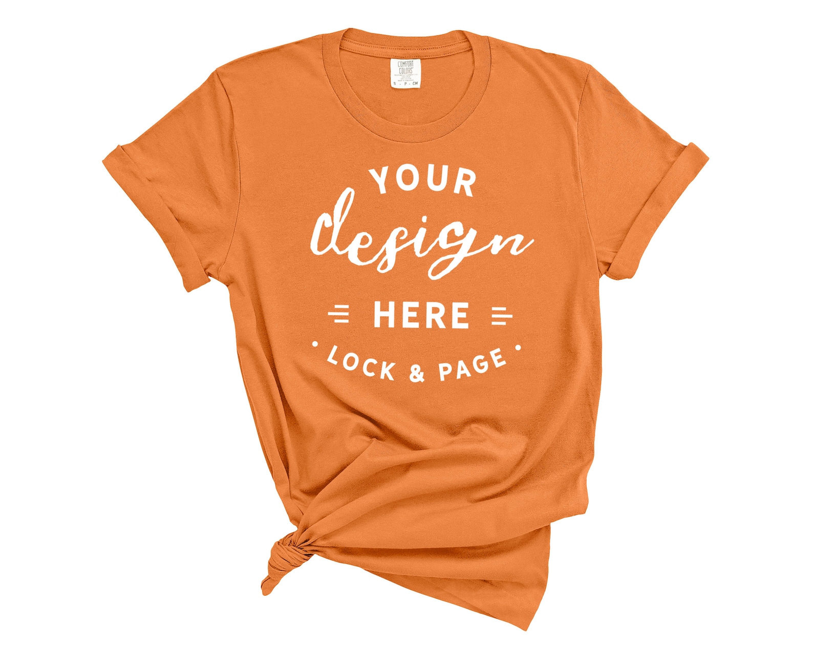 Burnt Orange Comfort Colors 1717 T Shirt Mockup Plain White Etsy