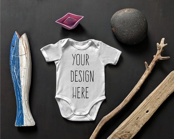 Bella Canvas 134b White Baby Romper Suit Mockup One Piece Etsy