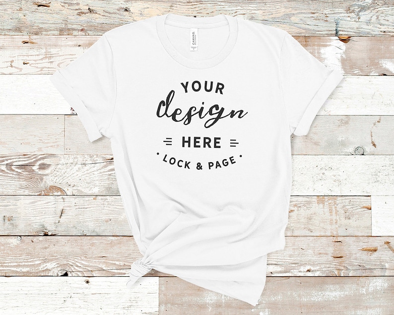 Download White Bella Canvas 3001 TShirt Mockup Plain Beach House | Etsy
