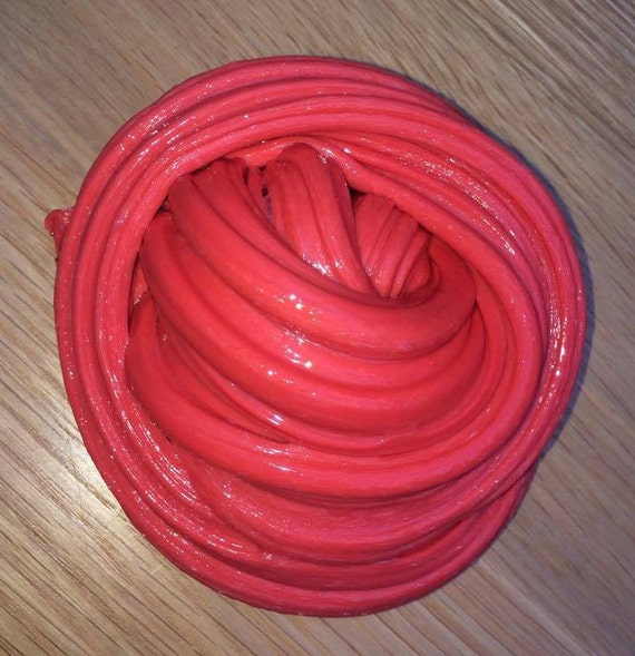 Red Fluffy Slime soft lovely stretchy clicky cheap slime Etsy