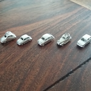 Sterling silver or gold Fiat car charms pendant miniature
