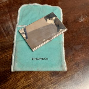Porta biglietti da visita in argento Tiffany 1837 con custodia originale