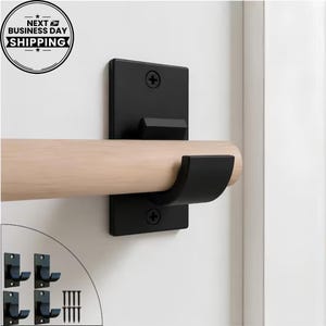 Set of 4, Bracket Rod Holder, Open top rod bracket,rod support,rod mount,Closet Rod,Pole Socket,rod socket,bracket,curtain rod support End