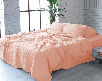 Peach Duvet Cover Etsy