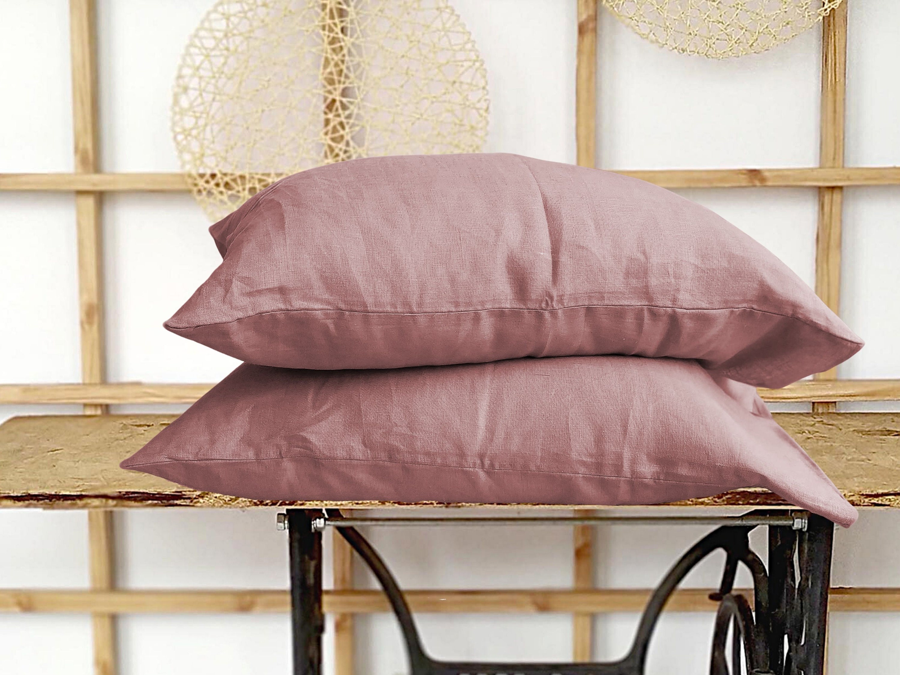 Dusty Pink Linen Bedding collection. Set Duvet Cover Top Flat Etsy