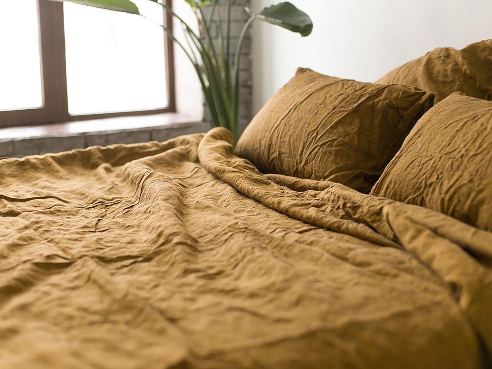 Bronze Linen DUVET COVER SET 3 pieces. Duvet cover 2 Etsy