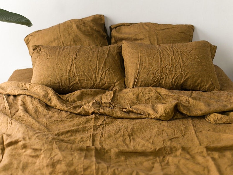 Bronze Linen DUVET COVER SET 3 pieces. Duvet cover 2 Etsy