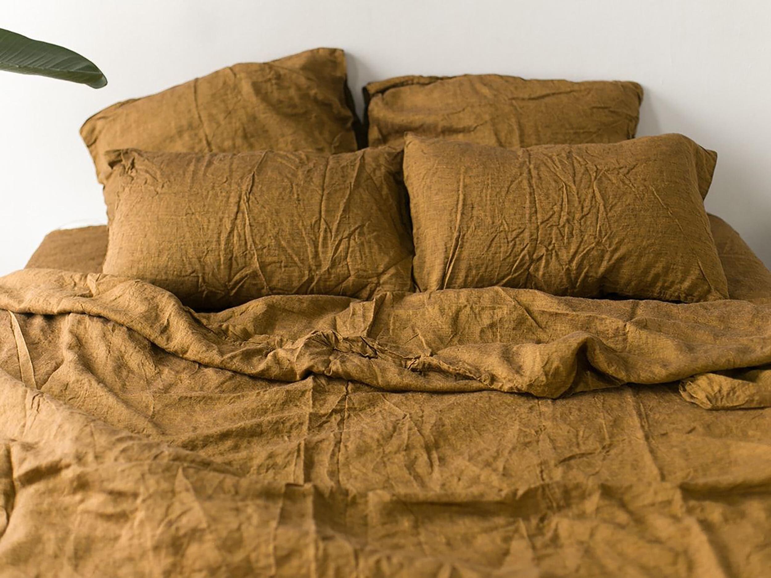 Bronze Linen DUVET COVER SET 3 pieces. Duvet cover 2 Etsy