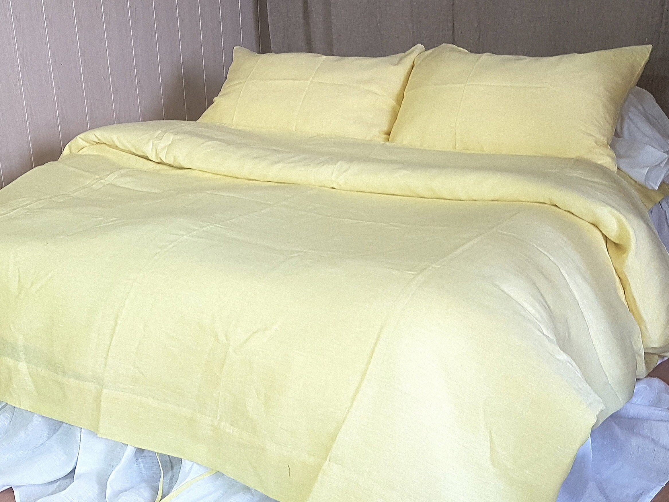 Linen Bedding Sets In Yellow Duvet Cover Set Sheets Set Etsy