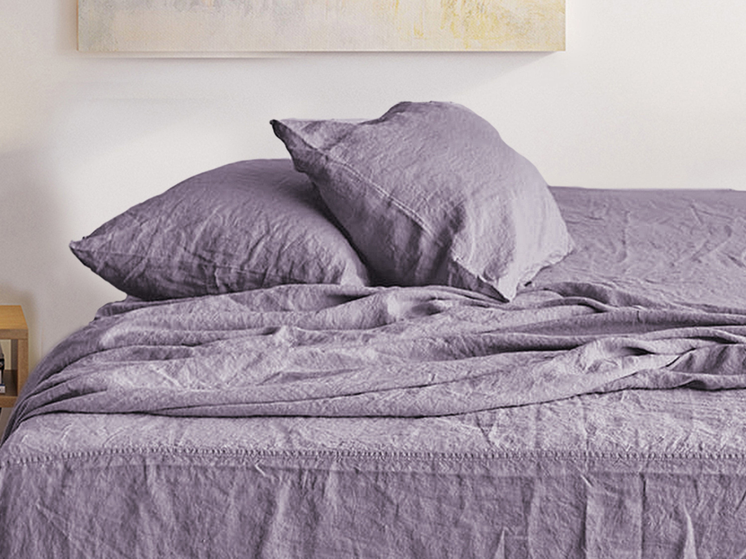 Lavender soft linen PILLOWCASE. Pillow case Standard Queen Etsy