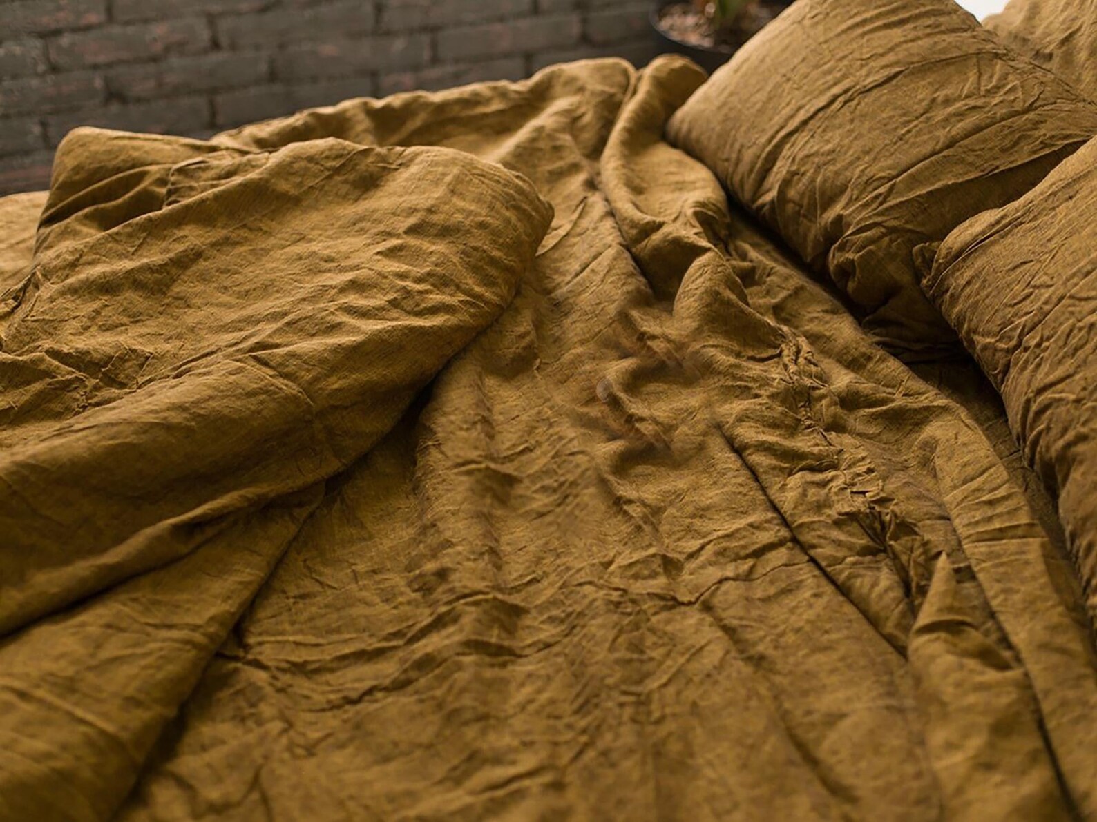 Bronze Linen DUVET COVER SET 3 pieces. Duvet cover 2 Etsy