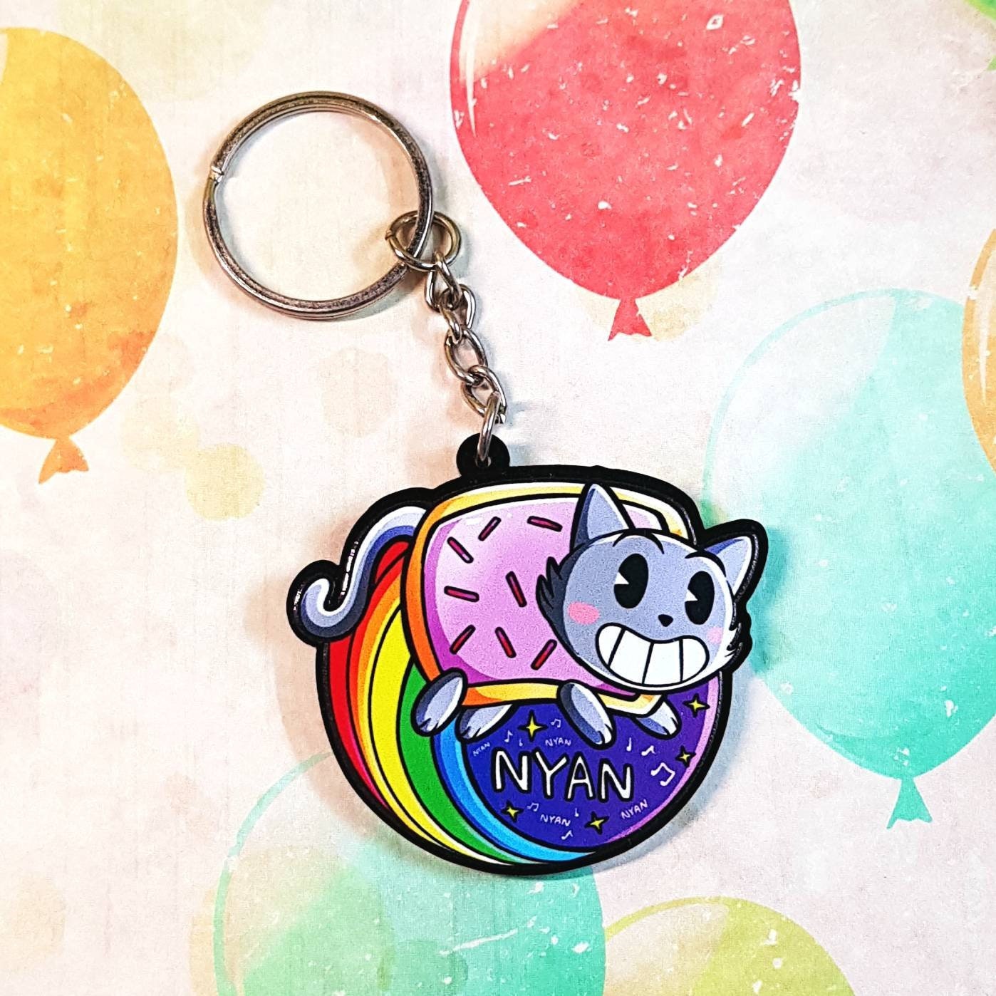 nyan cat keychain