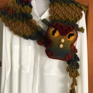 Dragon Shawl, Crochet Dragon, Hand Crafted Shawl, Multicolour Dragon Wrap