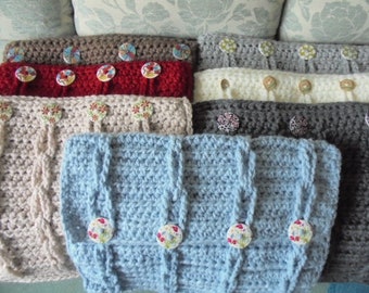 Super Chunky Hand Crocheted Chain Decorative Cushion Cover, Throw Pillow, Crochet Pillow Case, Knitted Cushion, Couch cushion, Home