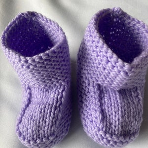 Lilac baby cardigan, bootees and shoes 3-6 months image 4