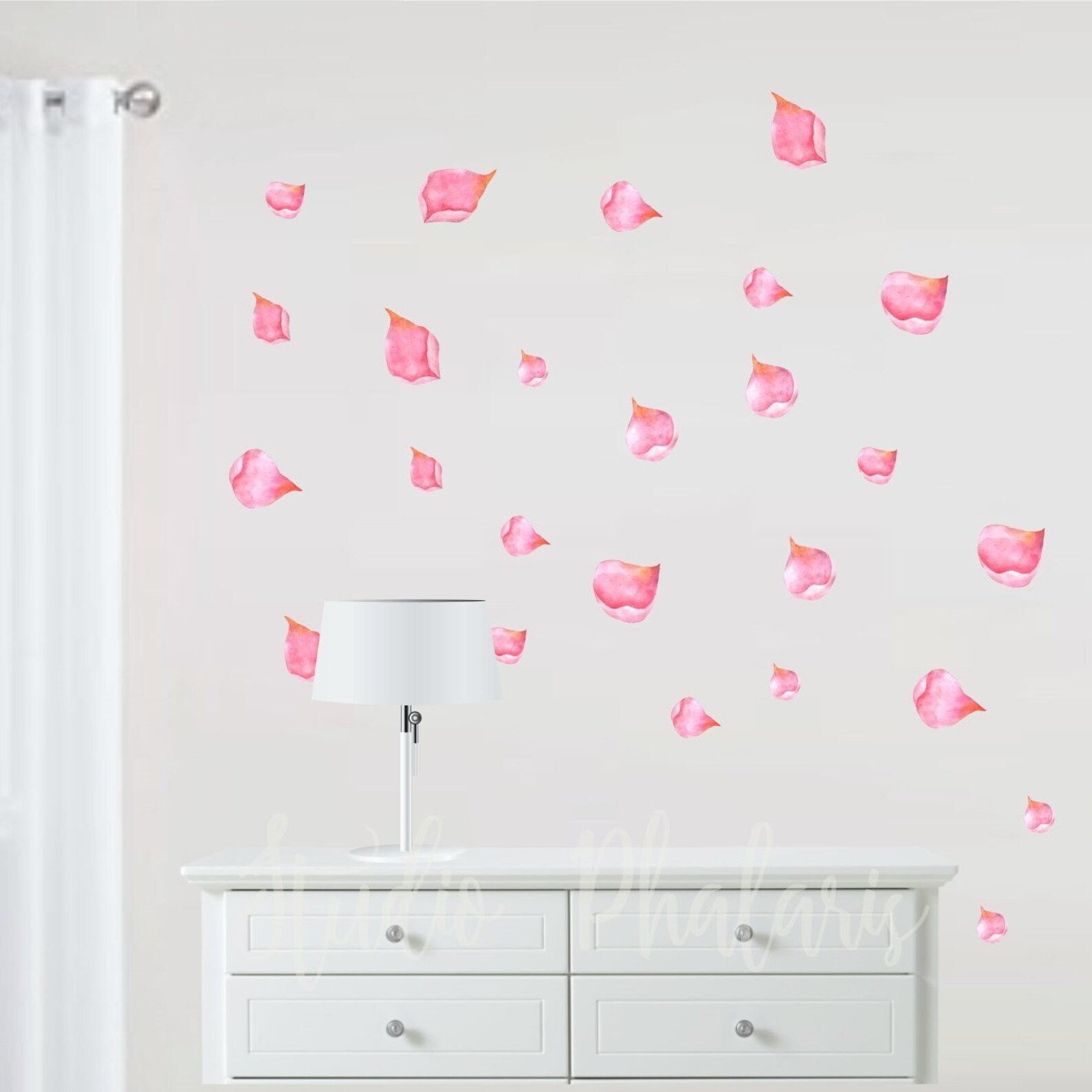 Rose Petals Wall Stickers Petals Decal Wall Decal Floral Etsy