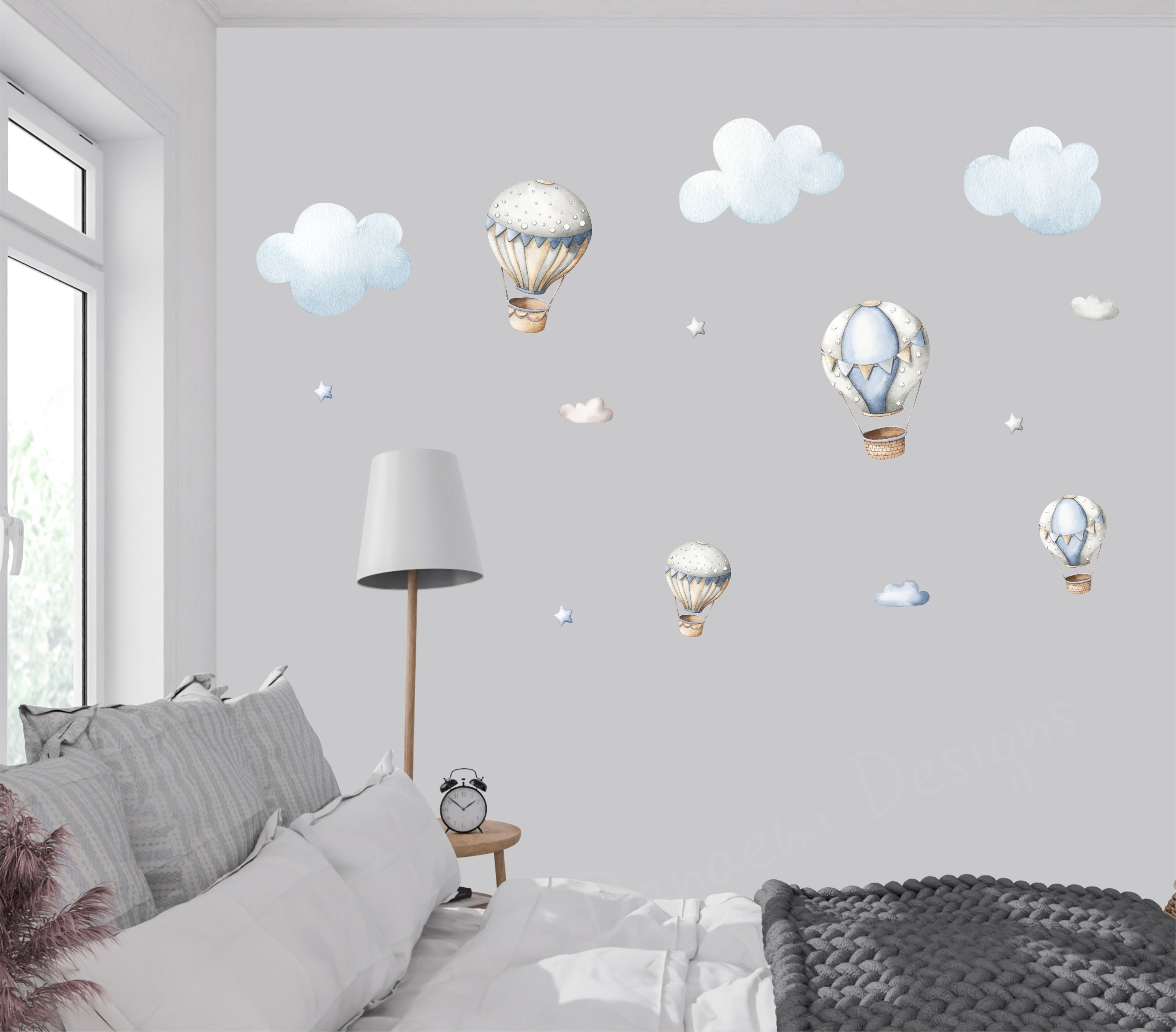 Hot Air Balloon Decal Fabric Wall Decal Wall Sticker Etsy Australia