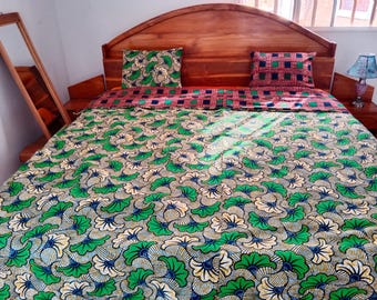 Handmade african bedset ankara made king size