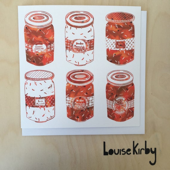 9 Dundee Marmalade Greetings Card In Marmalade Orange Etsy