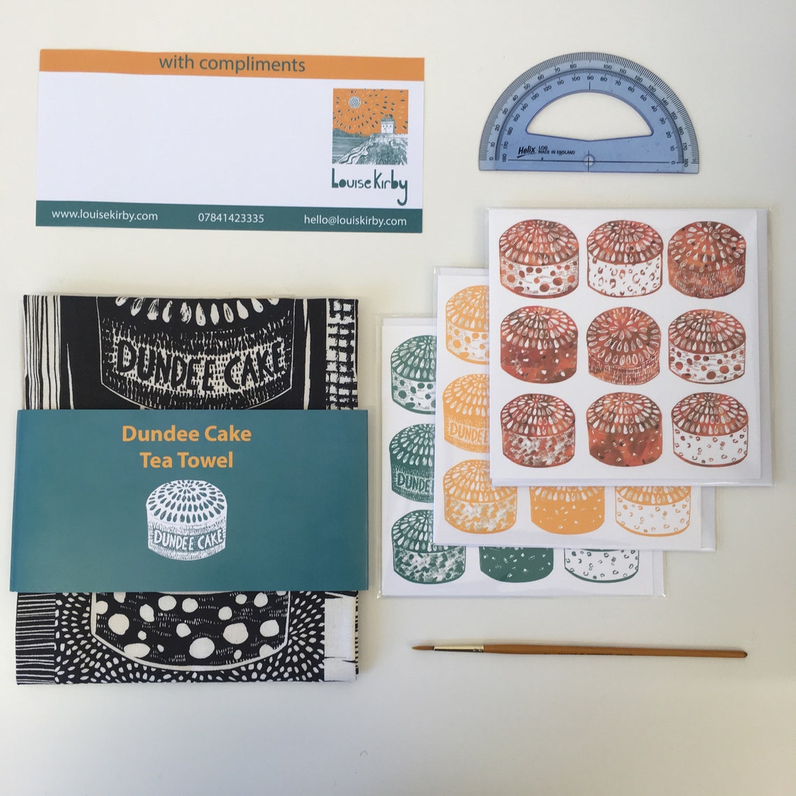 Dundee Cake Greetings Card / Scottish Art / Food Illustration Etsy