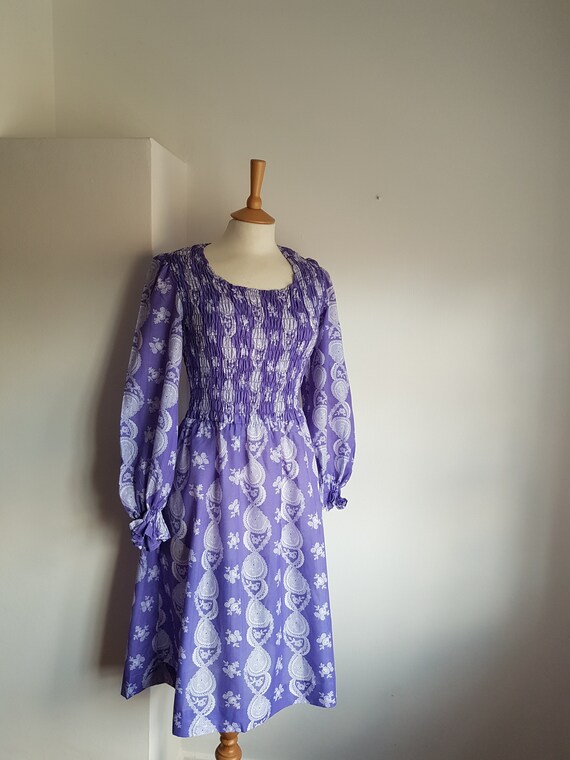 lilac floral midi dress