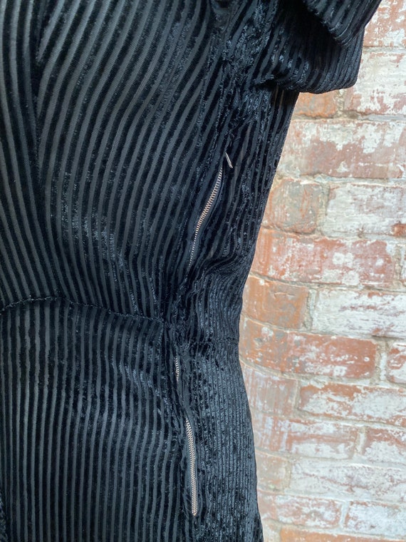 Vintage Devore Dress  Semi Sheer Bias Cut Chiffon… - image 9