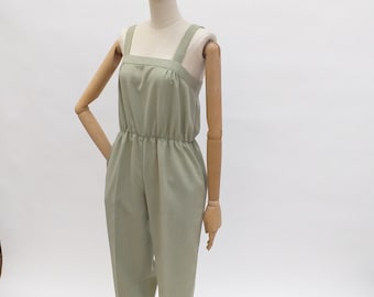 1980s Handmade Jumpsuit Romper in Pale Green