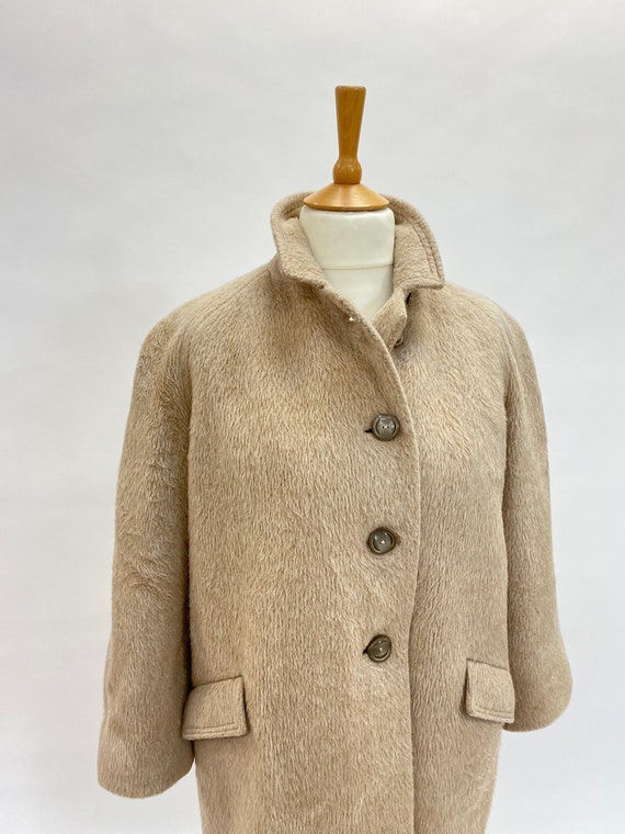 1950's 1960's Beige Coat by Harella Vintage Camel 