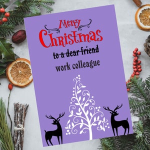Frohe Weihnachten an einen Arbeitskollegen|Rude Karte|Lustige Karte|Beleidigung|Frech|Weihnachtskarte|Lustig|Freche Karte|Weihnachten|Lachen|Lieber Freund|Arbeitsfreund