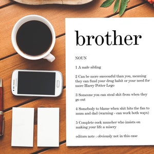 Dictionnaire frère Signification| Carte Rude| Carte brute| Insulte| Dictionnaire| Carte d’anniversaire| Généralités| Famille| Frère| Relation| Ami| Tante| Oncle| Bro