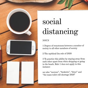 Verrouillage distanciation sociale| Carte Rude| Carte brute| Insulte| Dictionnaire| Carte d’anniversaire| Carte générale| Verrouillage| Covide19| Virus|2020| Distanciation sociale