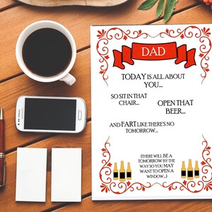 Happy Fathers Day Fart Comme il n’y a pas de lendemain Fête des Pères Carte RudeMD Carte bruteMD Insulte Carte insultante Fête des Pères Papa Favoris L’amour Drôle
