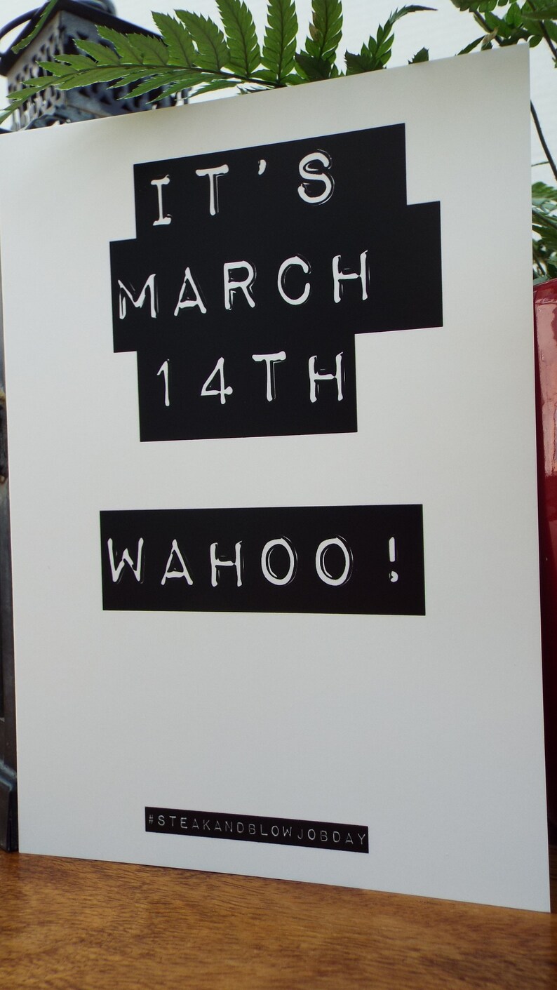 It's March 14th Wahoo steakandblowjobdaysteak and Blow Etsy