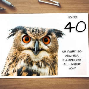 Vous êtes 40, donc un autre jour pour vous ? | Carte de rude | Brut carte | Insulte | Insulte carte | Carte d’anniversaire | Carte générale | Fuck | Drôle | 40 | Carte drôle | 30