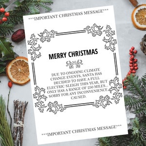 Message de Noël important|Carte amusante|Carte de Noël|Drôle|Chic|Noël|Rire|Noël|Vérité|Année difficile|Carte grossière|Électrique|Changement climatique