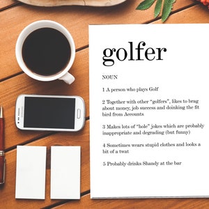 Signification du dictionnaire golfeur| Carte Rude| Carte brute| Insulte| Dictionnaire| Carte d’anniversaire| Généralités| Golf| Sport|| Remise en forme| Balles| Tee| Trou| Fou| Club