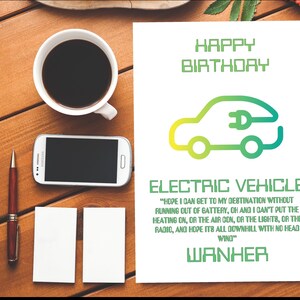 Joyeux anniversaire branleur de véhicule électrique | EV | Branleur | Carte d'anniversaire grossière | Carte d'anniversaire drôle | Carte de joyeux anniversaire | Bus Wanker | Insulte | Insultant