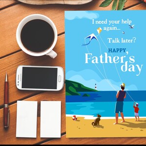 Fijne vaderdag heb weer hulp nodig|Vaderdag|Onbeleefde kaart|Onbeleefde kaart|Belediging|Beledigende kaart|Vaderdag|Papa|Favoriet|Liefde|Grappig|Kinderen