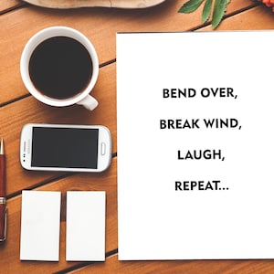 That’s Life Bend Over Break Wind| Carte Rude| Carte brute| Insulte| Dictionnaire| Carte d’anniversaire| Carte générale| La vie| Vent de rupture| Pet| Rire| Drôle| Trump
