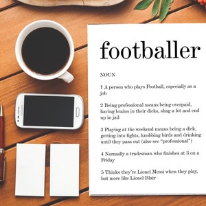 Dictionnaire footballeur Signification| Carte Rude| Carte brute| Insulte| Dictionnaire| Carte d’anniversaire| Généralités| Football| Football| Balle| Joueur| Messi| Club| Footy\Goal