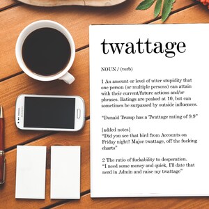 Signification du dictionnaire Twattage| Carte Rude| Carte brute| Insulte| Carte insultante| Carte d’anniversaire| Carte générale| Twattage| Dictionnaire| Orthographe| Signification| Con