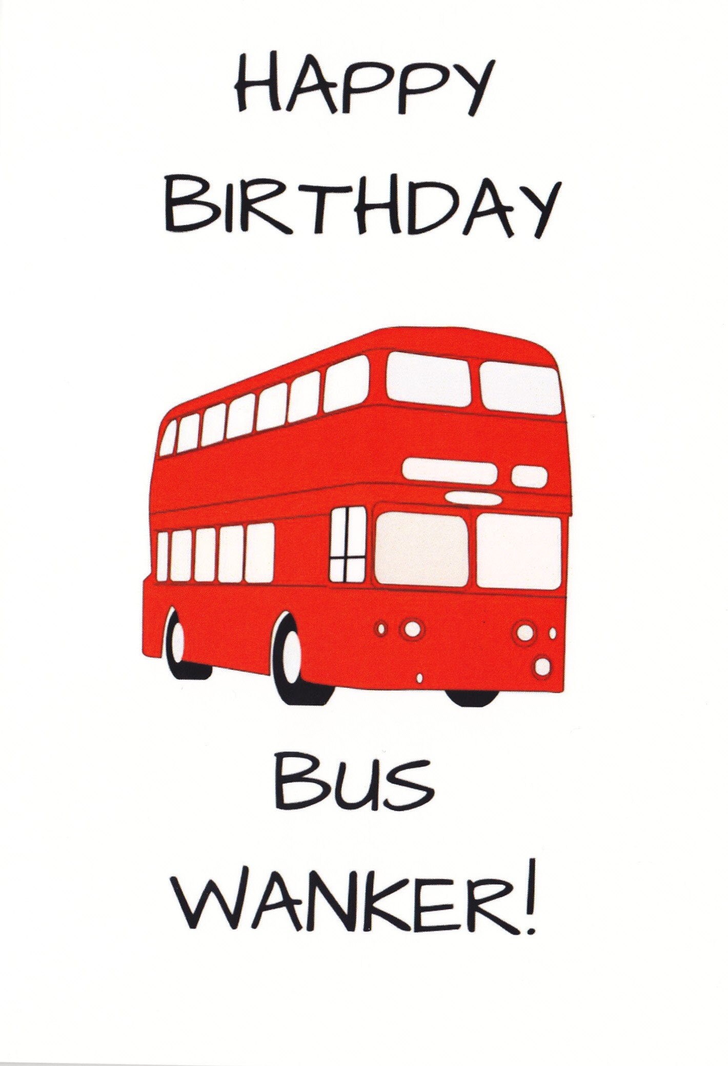 Alles Gute zum Geburtstag Bus Bus Wanker Rude Etsy.de