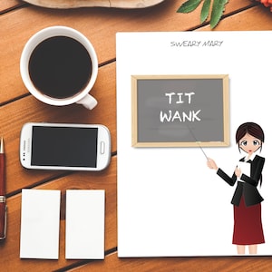 Tit Wank Birthday par Sweary Mary| Tit Wank| Mésange| Branlez| Carte grossière| Drôle de carte| Carte d’anniversaire grossière| Drôle de carte d’anniversaire| Insulte