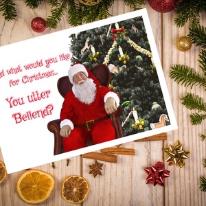 Santa du sprichst schäumt | Xmas | Xmas Card | Frohe Weihnachten | Unhöflich Weihnachtskarte | Lustige Weihnachtskarte | Beleidigung | Festliche | Weihnachtsmann | Schäumt