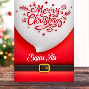 Kerstman suikermezen|Grappige kaart|Kerstmis|Kerstkaart|Grappig|Mooie kaart|Kerstmis|Lachen|Kerstman|Onbeleefd|Suikermezen|Grappige kerst|Kerstman